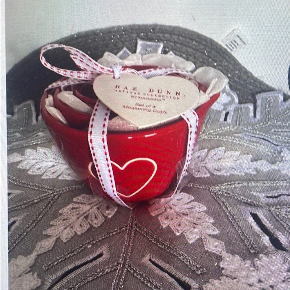 Rae Dunn Red Measuring Cups Set